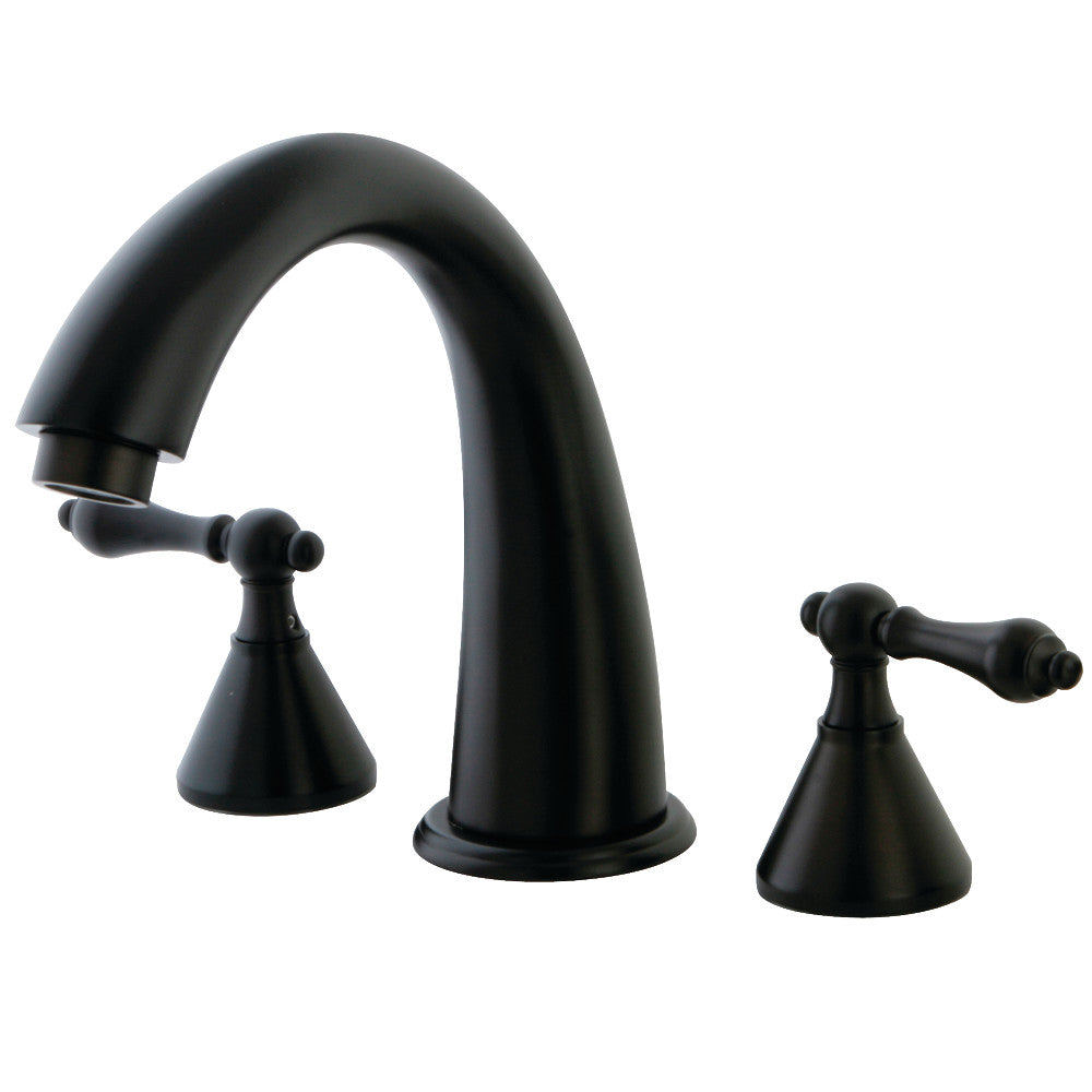 Kingston Brass KS2365AL Naples Two-Handle Deck Mount Roman Tub Faucet, Oil Rubbed Bronze