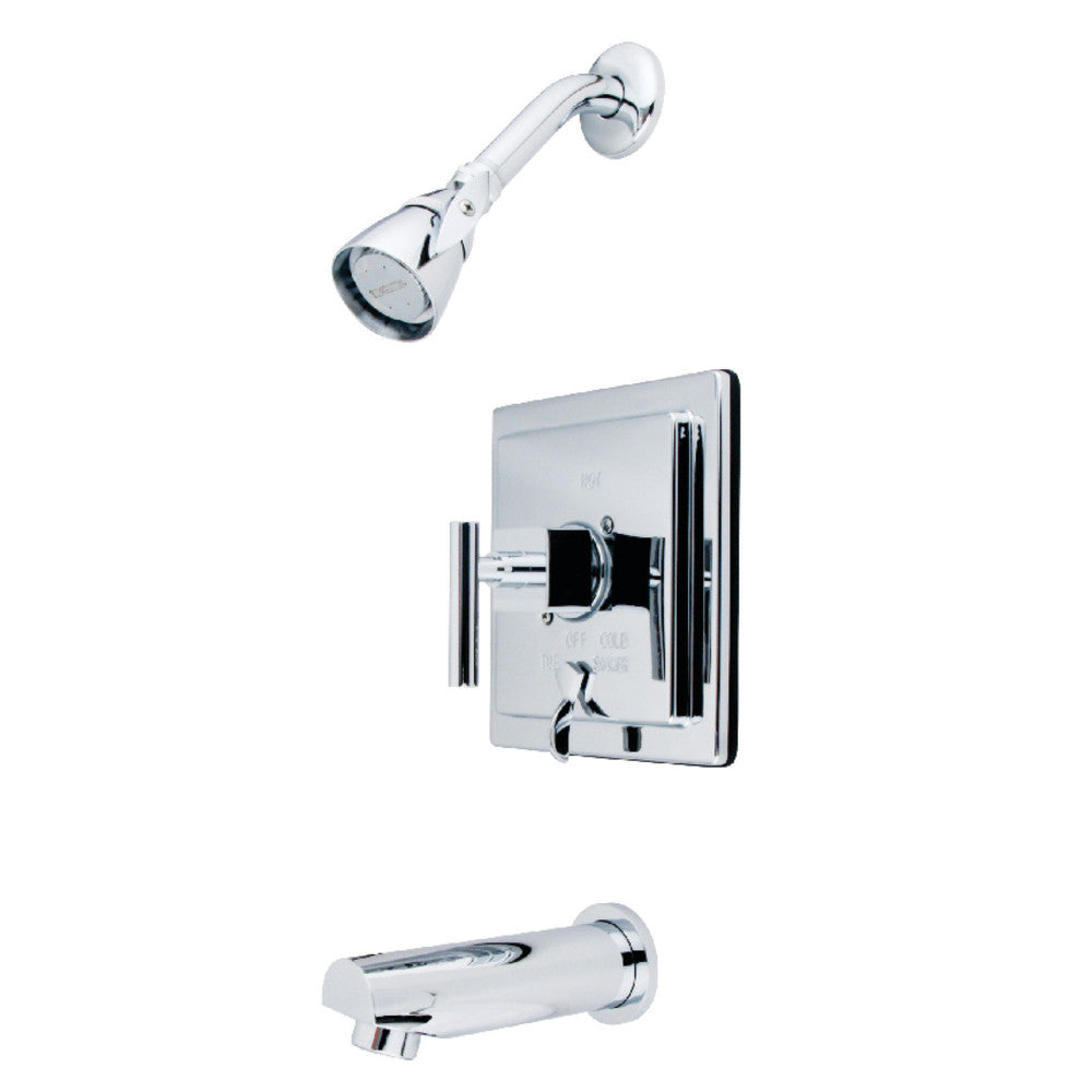 Kingston Brass KB86510CQL Claremont Single-Handle Pressure Balanced Tub and Shower Faucet, Polished Chrome