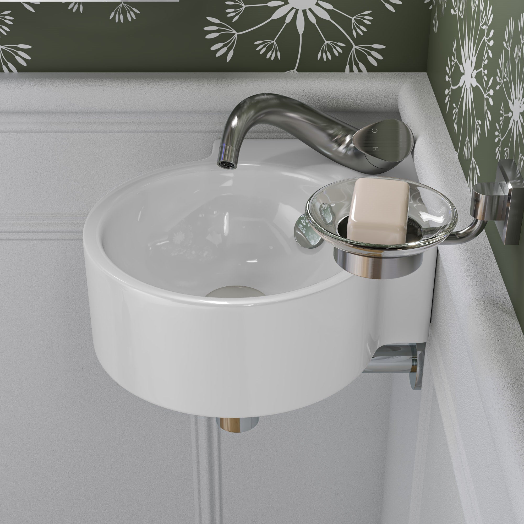 ALFI AB1572-BN Wave Brushed Nickel Single Lever Bathroom Faucet