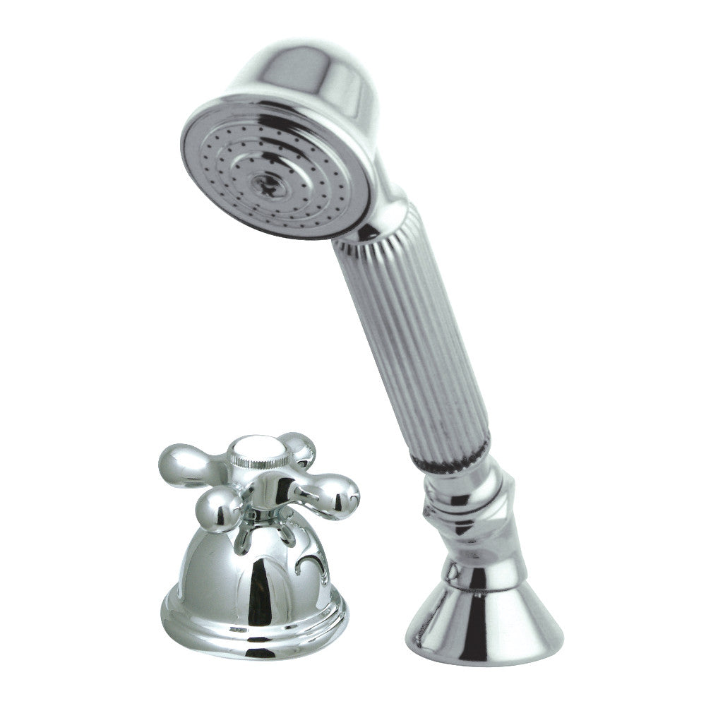 Kingston Brass KSK3351AXTR Deck Mount Hand Shower with Diverter for Roman Tub Faucet, Polished Chrome