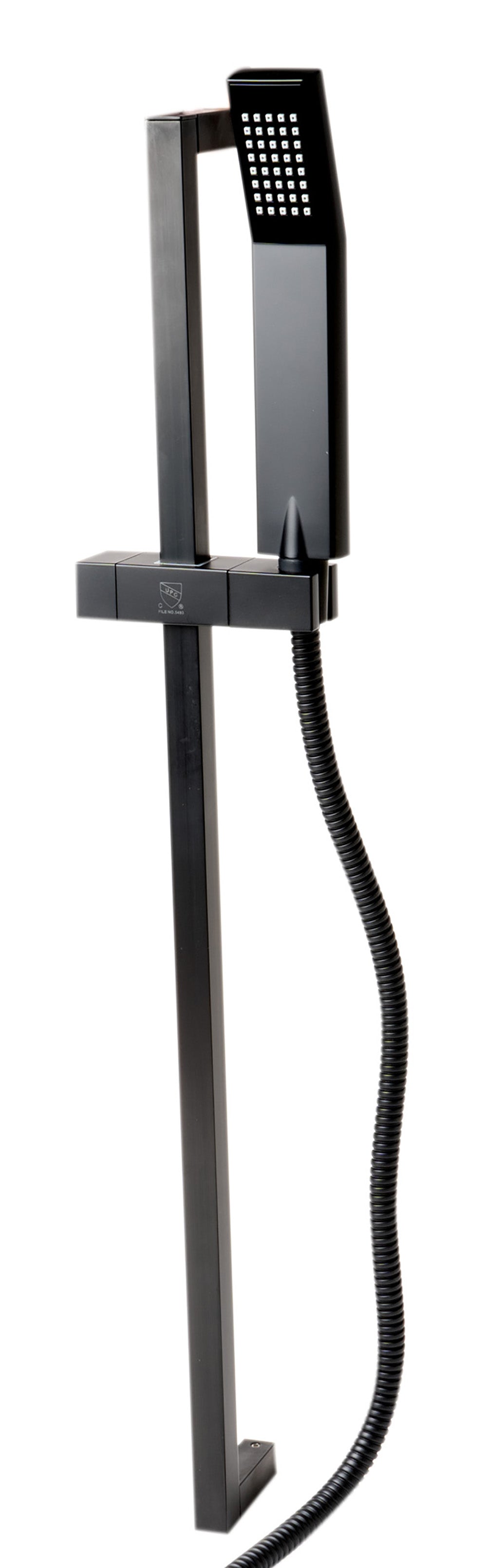 ALFI AB7606-BM Black Matte Square Sliding Rail Hand Shower Set
