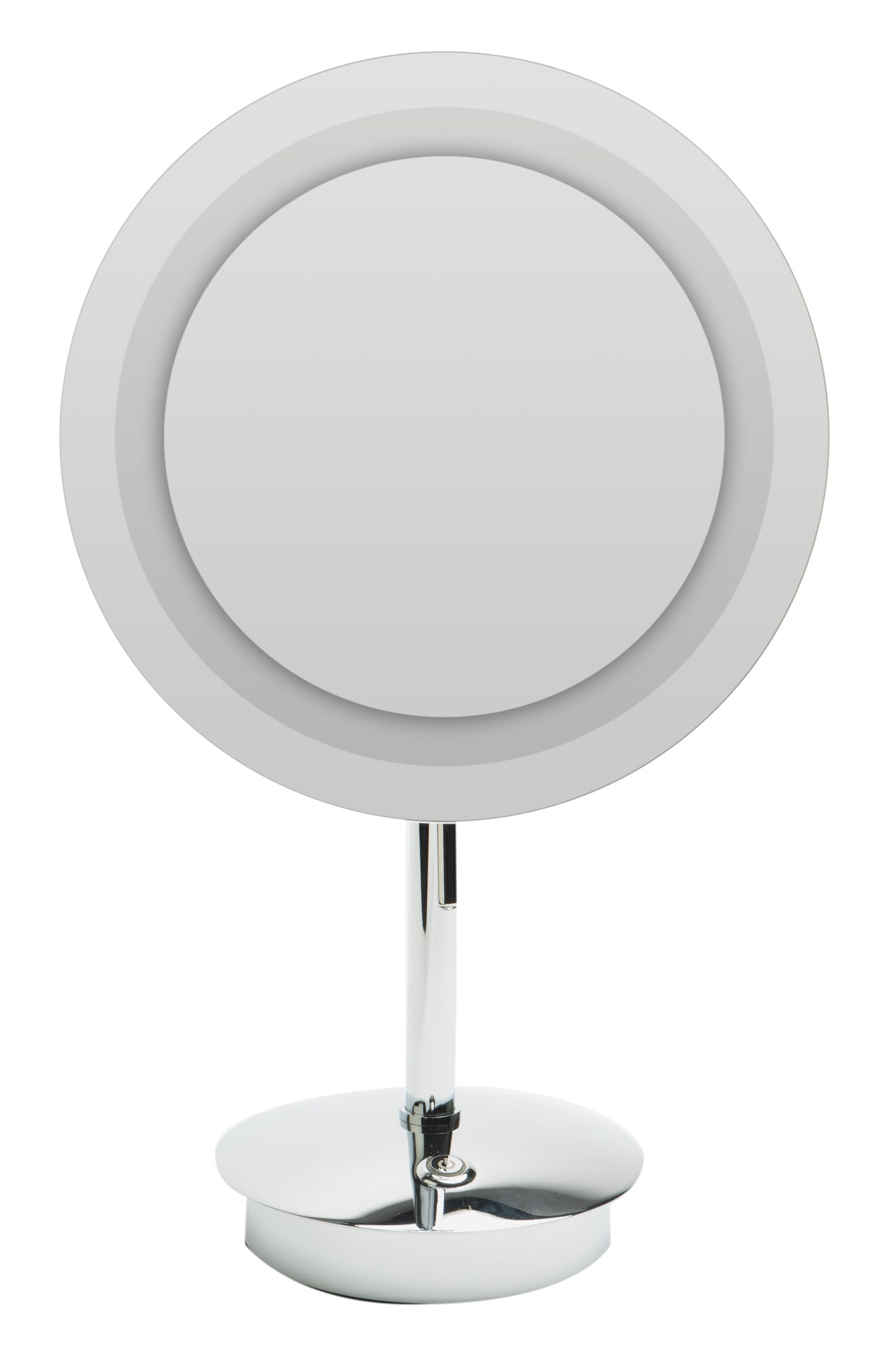 ALFI ABM9FLED-PC Polished Chrome Tabletop Round 9" 5x Magnifying Cosmetic Mirror with Light