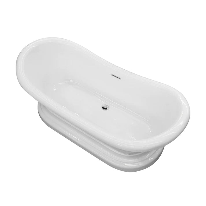 ANZZI Ruby 5.9 ft. Luxurious Acrylic Flatbottom Bathtub - Bathroom Design Center
