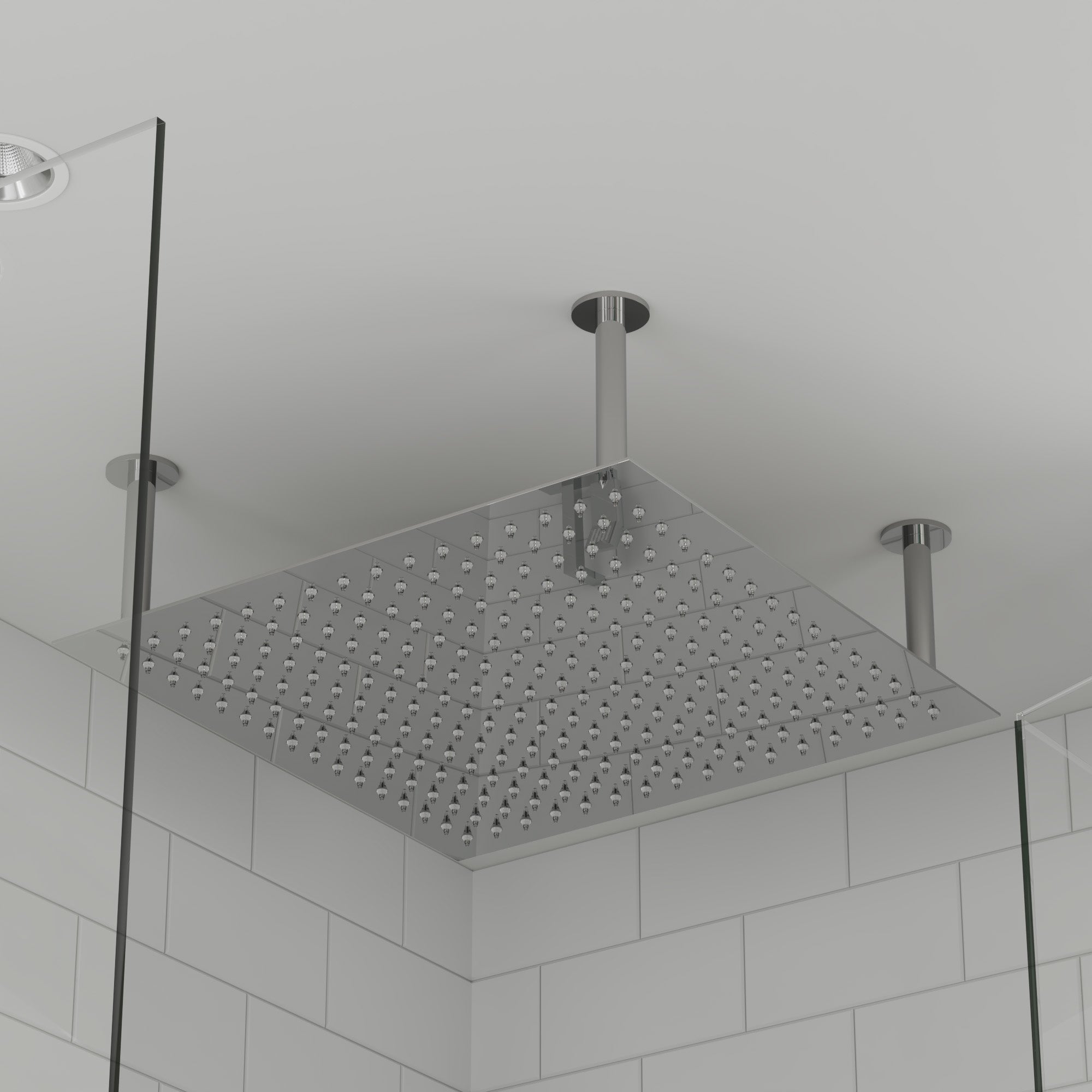 ALFI RAIN24S-PSS 24" Square Polished Solid Stainless Steel Ultra Thin Rain Shower Head