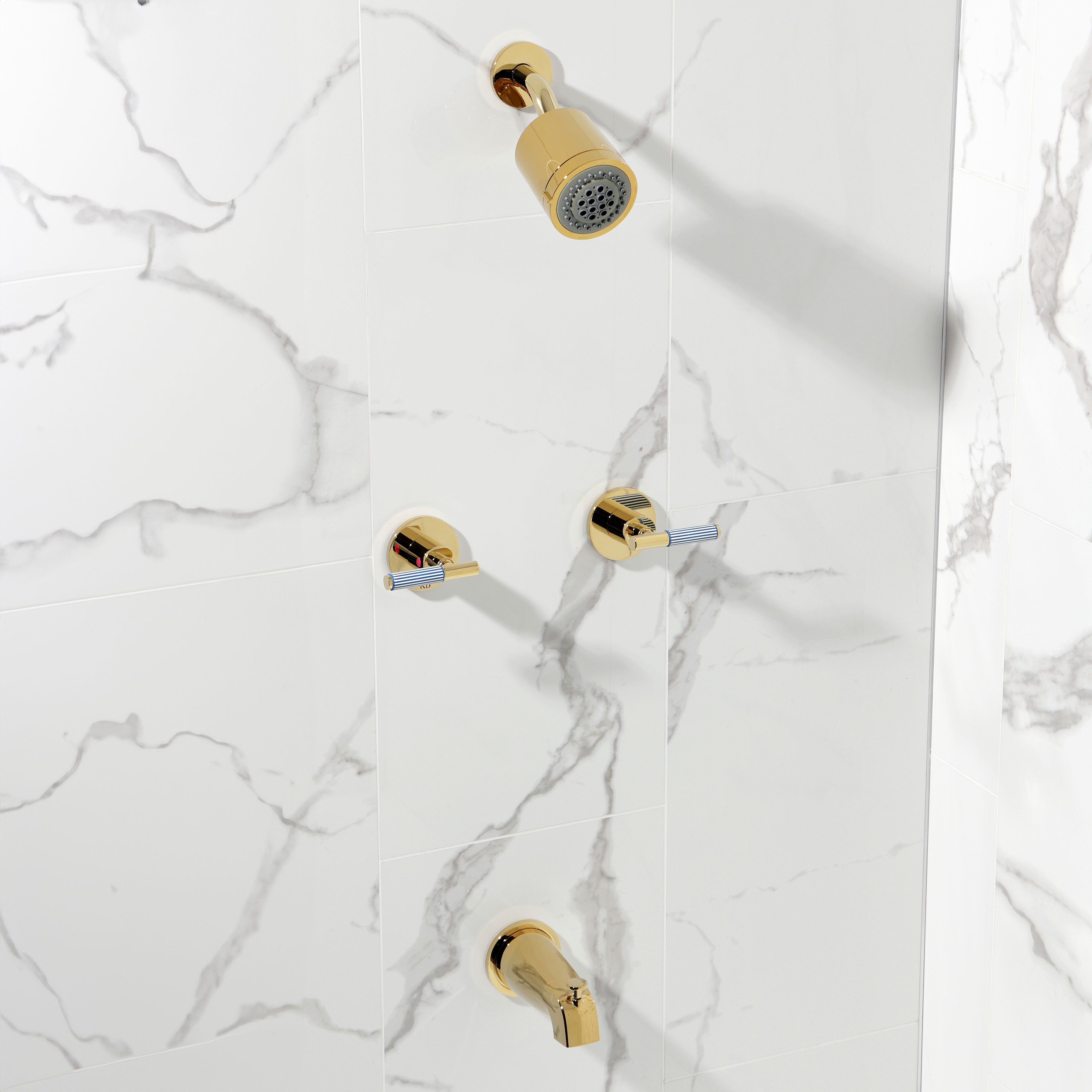 Kingston Brass KBX8142KPS Verona Double-Handle Tub and Shower Faucet, Polished Brass