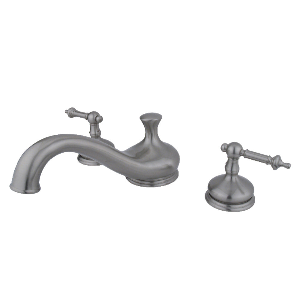 Kingston Brass KS3338TL Templeton Two-Handle Deck Mount Roman Tub Faucet, Brushed Nickel