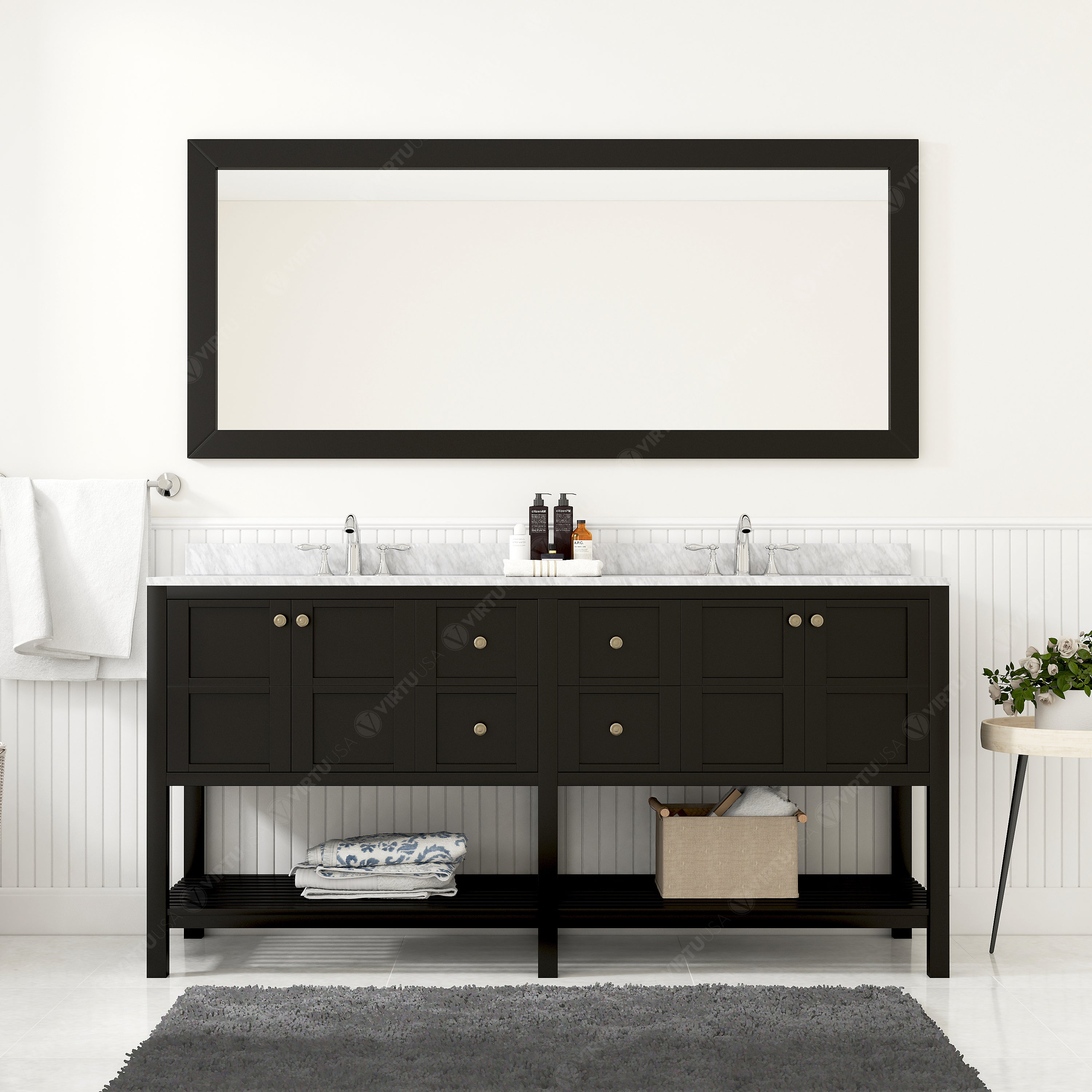 Virtu USA Winterfell 72" Double Bath Vanity (multiple options)