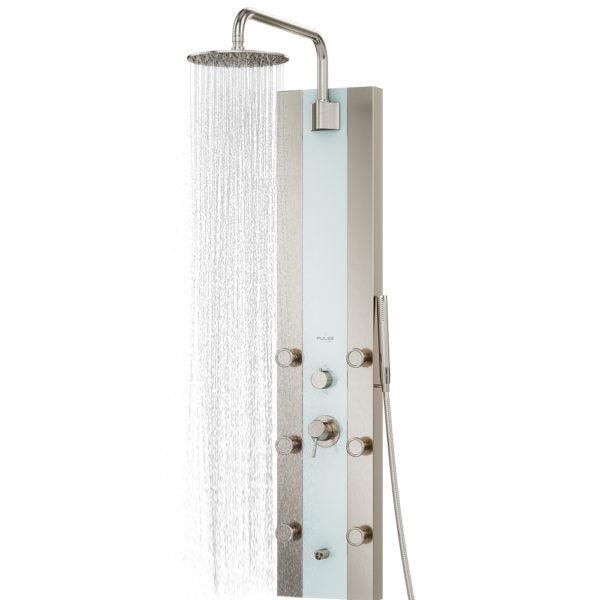 PULSE ShowerSpas Seafoam Glass Shower Panel - Tropicana ShowerSpa - Bathroom Design Center