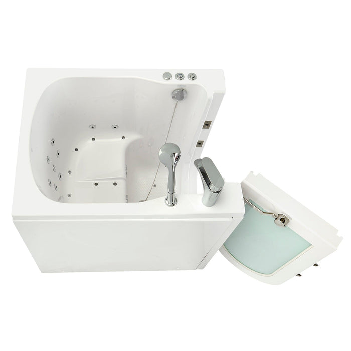 Ella Front Entry 32"x40" Acrylic Air and Hydro Massage Walk-In Bathtub