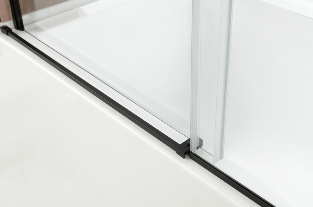 Kingston Brass KVTAP6032R21A0 60" Acrylic Rectangular 3-Wall Anti-Skid Alcove Tub Combo with Tub Door (Right Hand Drain), White/Matte Black