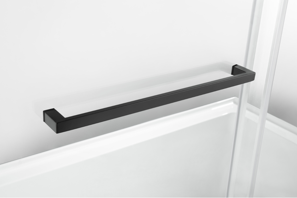 Kingston Brass KVTAP603622L0 60" Acrylic Rectangular 3-Wall Alcove Tub Combo with Tub Door (Left Hand Drain), White/Matte Black