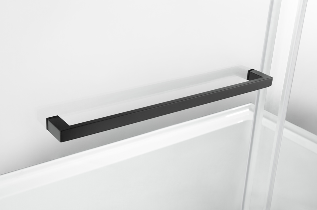 Kingston Brass KVTAP603216L0 60" Acrylic Rectangular 3-Wall Anti-Skid Alcove Tub Combo with Tub Door (Left Hand Drain), White/Matte Black