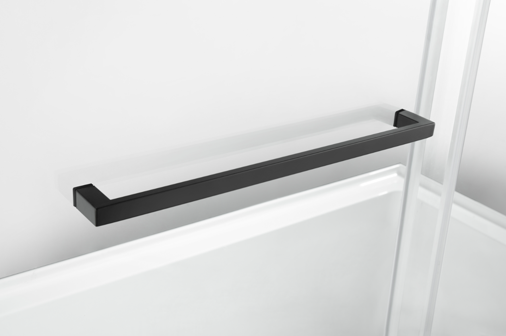 Kingston Brass KVTDE603122L0 60" Acrylic Rectangular 3-Wall Alcove Tub Combo with Tub Door (Left Hand Drain), White/Matte Black