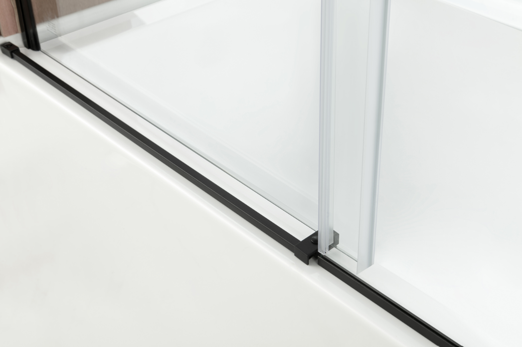 Kingston Brass KVTAP6031R22T0 60" Acrylic Rectangular 3-Wall Anti-Skid Alcove Tub Combo with Tub Door (Right Hand Drain), White/Matte Black