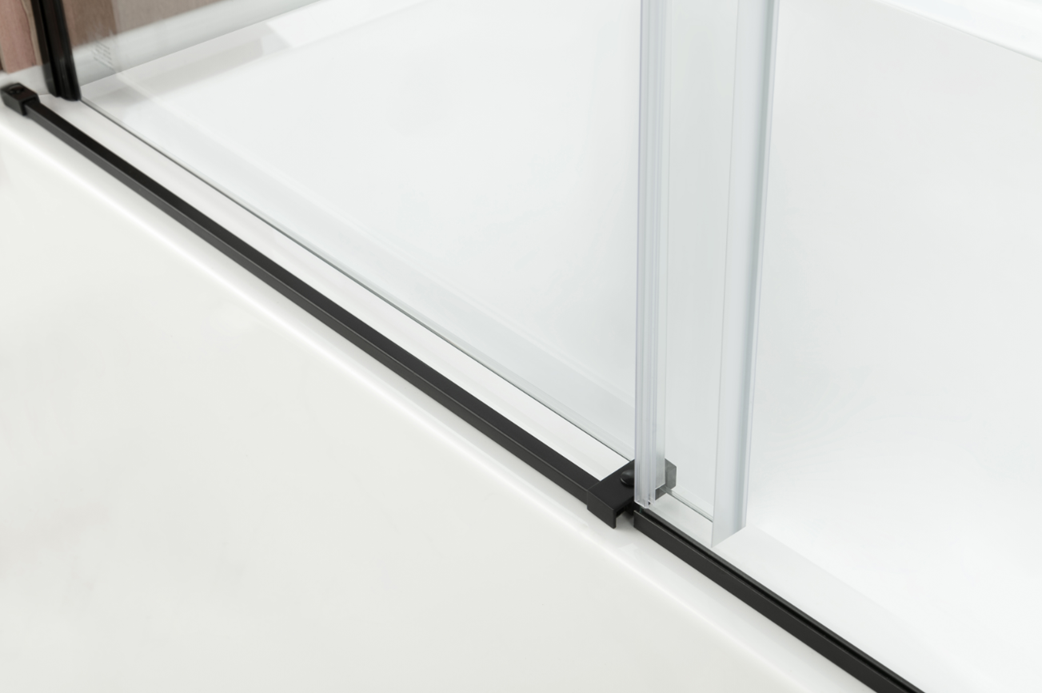 Kingston Brass KVTDE603121R0 60" Acrylic Rectangular 3-Wall Alcove Tub Combo with Tub Door (Right Hand Drain), White/Matte Black