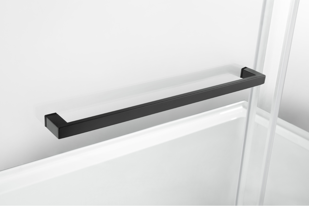Kingston Brass KVTAP6032L220 60" Acrylic Rectangular 3-Wall Alcove Tub Combo with Tub Door (Left Hand Drain), White/Matte Black