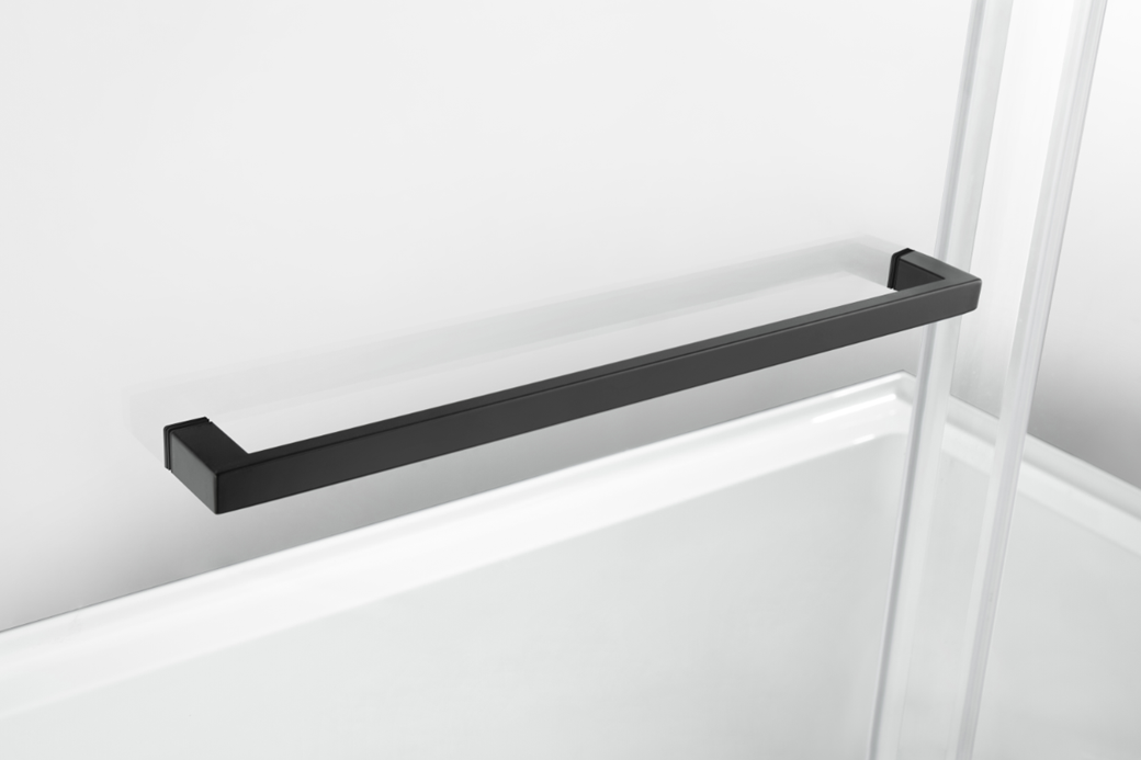 Kingston Brass KVTAP6032L21A0 60" Acrylic Rectangular 3-Wall Anti-Skid Alcove Tub Combo with Tub Door (Left Hand Drain), White/Matte Black