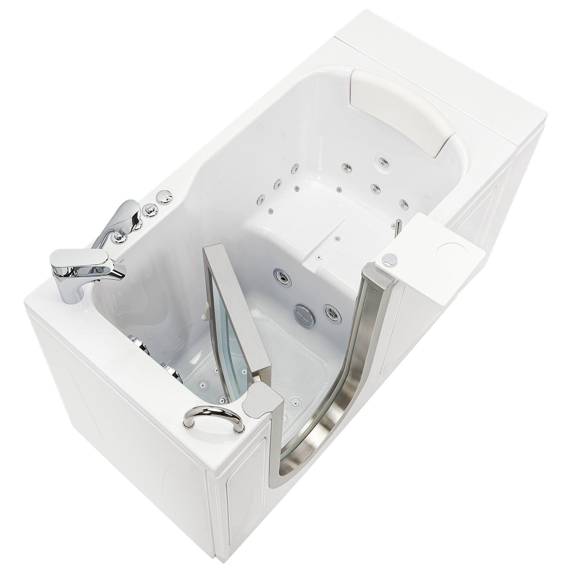 Ella Peitite 28"x52" Acrylic Air and Hydro Massage Walk-In Bathtub with Inward Swinging Door - Bathroom Design Center