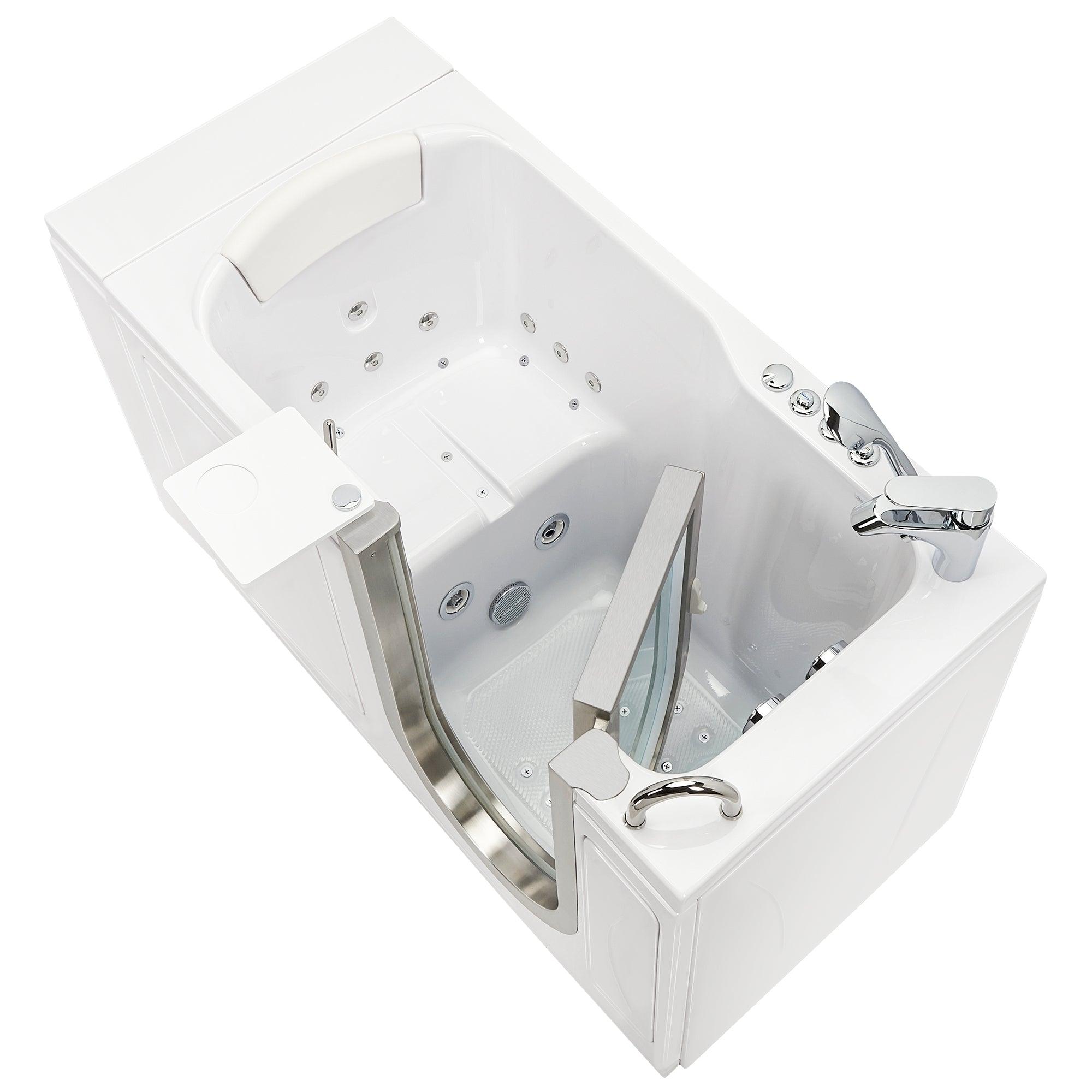 Ella Peitite 28"x52" Acrylic Air and Hydro Massage Walk-In Bathtub with Inward Swinging Door - Bathroom Design Center