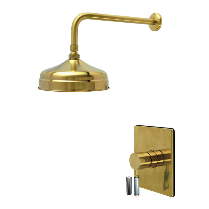 Kingston Brass KB6347KPSSO Verona Single-Handle Pressure Balanced Shower Faucet, Brushed Brass