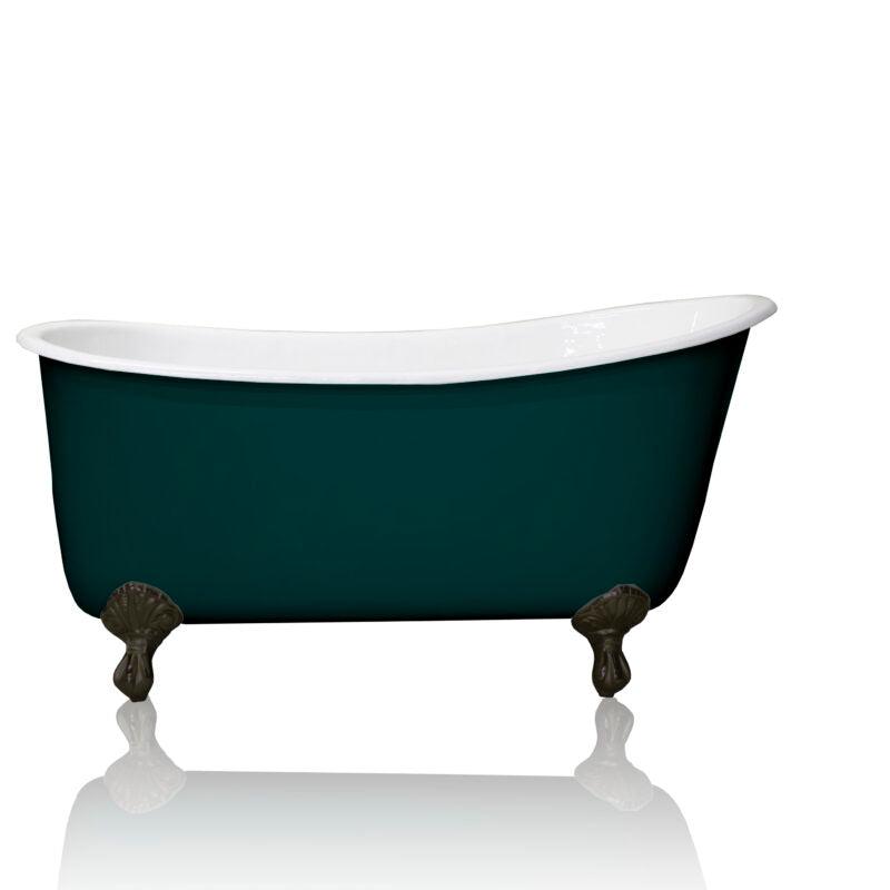 WatermarkFixtures LaSalle Cast Iron 58″ Swedish Slight Slipper Clawfoot Bathtub - Bathroom Design Center