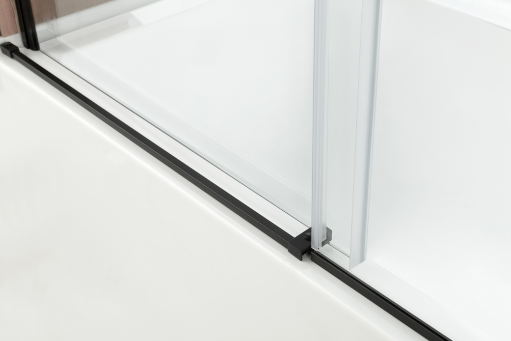 Kingston Brass KVTAP6032R22C0 60" Acrylic Rectangular 3-Wall Anti-Skid Alcove Tub Combo with Tub Door (Right Hand Drain), White/Matte Black