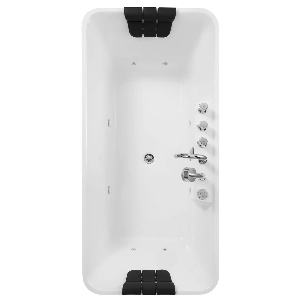 Empava 59AIS15 59" Whirlpool Freestanding Hydromassage Bathtub - Bathroom Design Center