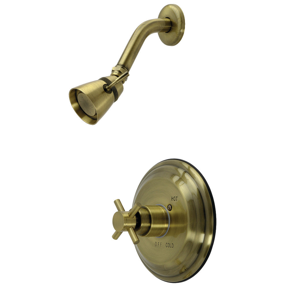 Kingston Brass KB2633DXSO Concord Single-Handle Pressure Balanced Shower Faucet, Antique Brass