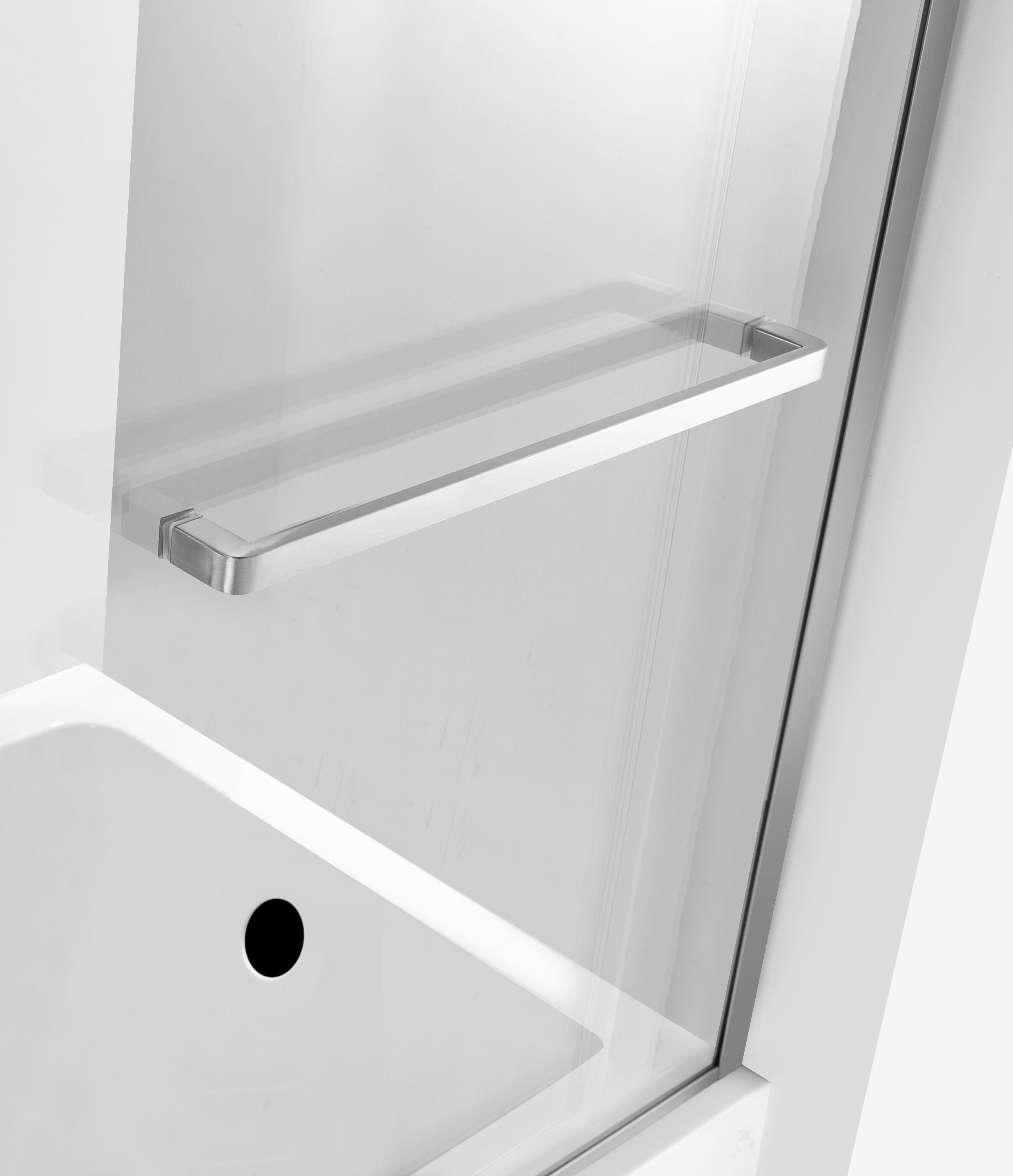 Kingston Brass KVTAP603222R8 60" Acrylic Rectangular 3-Wall Alcove Tub Combo with Tub Door (Right Hand Drain), White/Brushed Nickel