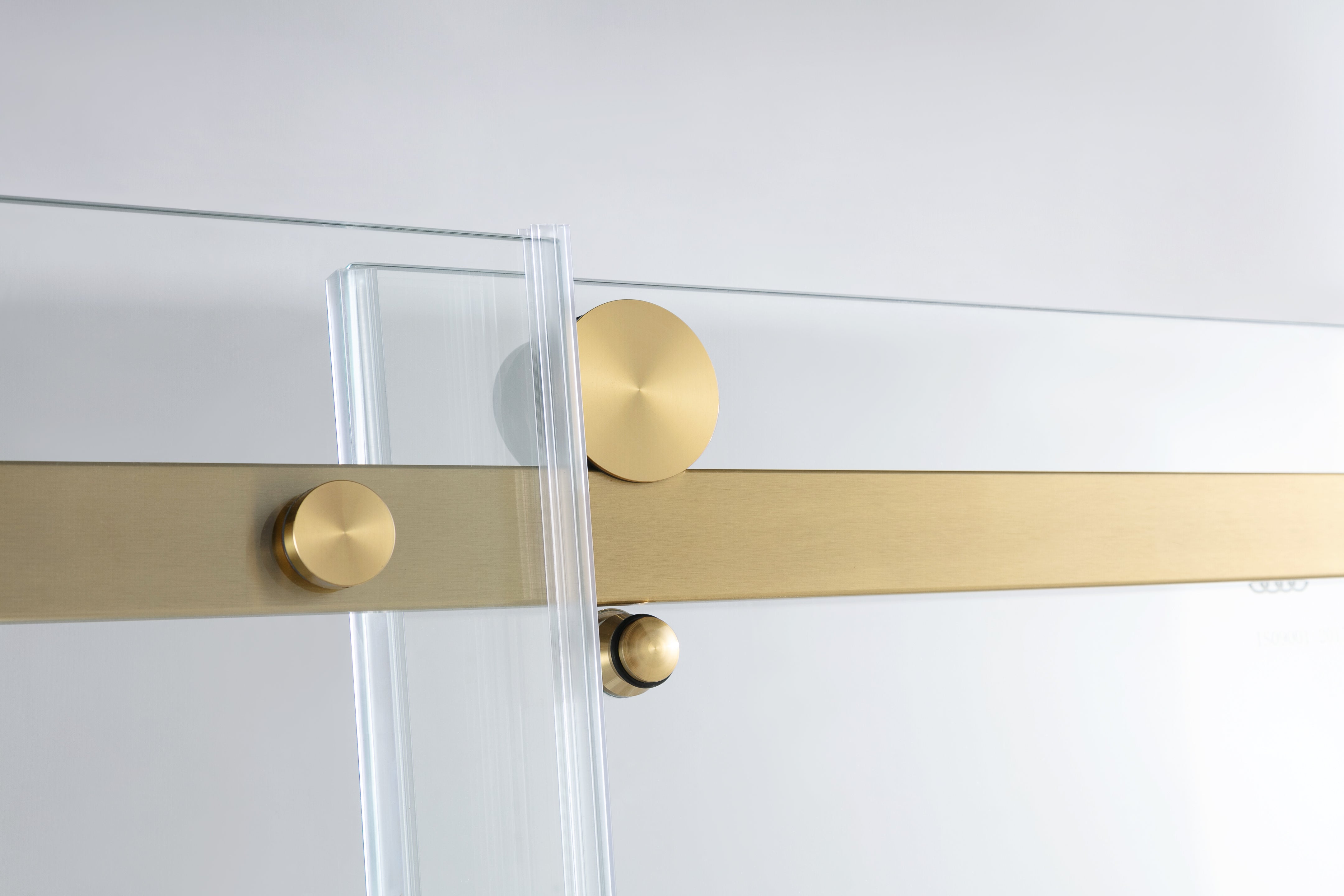 Kingston Brass KVTAM6032L22D7 60" Acrylic Rectangular 3-Wall Anti-Skid Alcove Tub Combo with Tub Door (Left Hand Drain), White/Brushed Brass