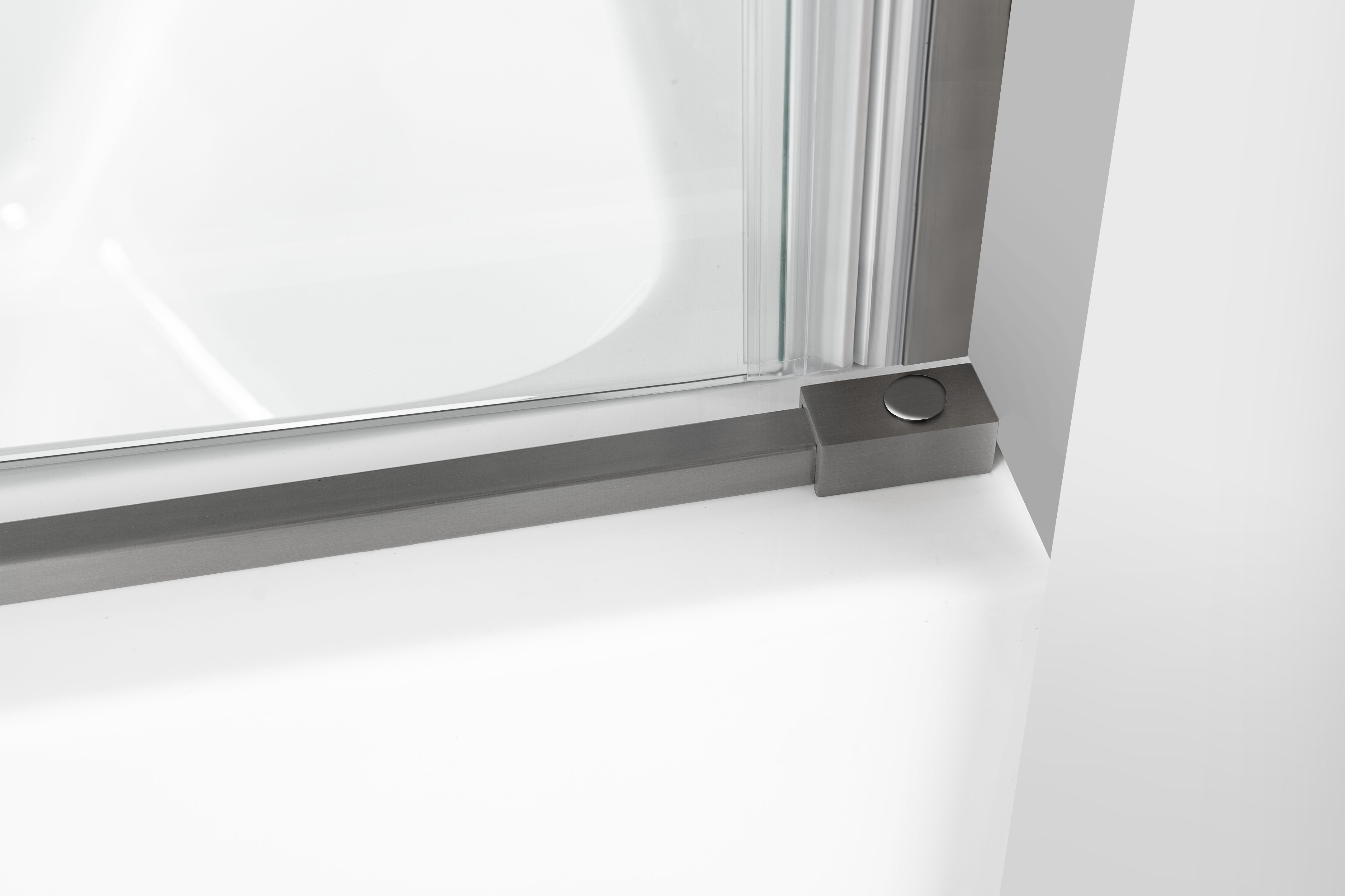 Kingston Brass KVTAP6031L22T8 60" Acrylic Rectangular 3-Wall Anti-Skid Alcove Tub Combo with Tub Door (Left Hand Drain), White/Brushed Nickel
