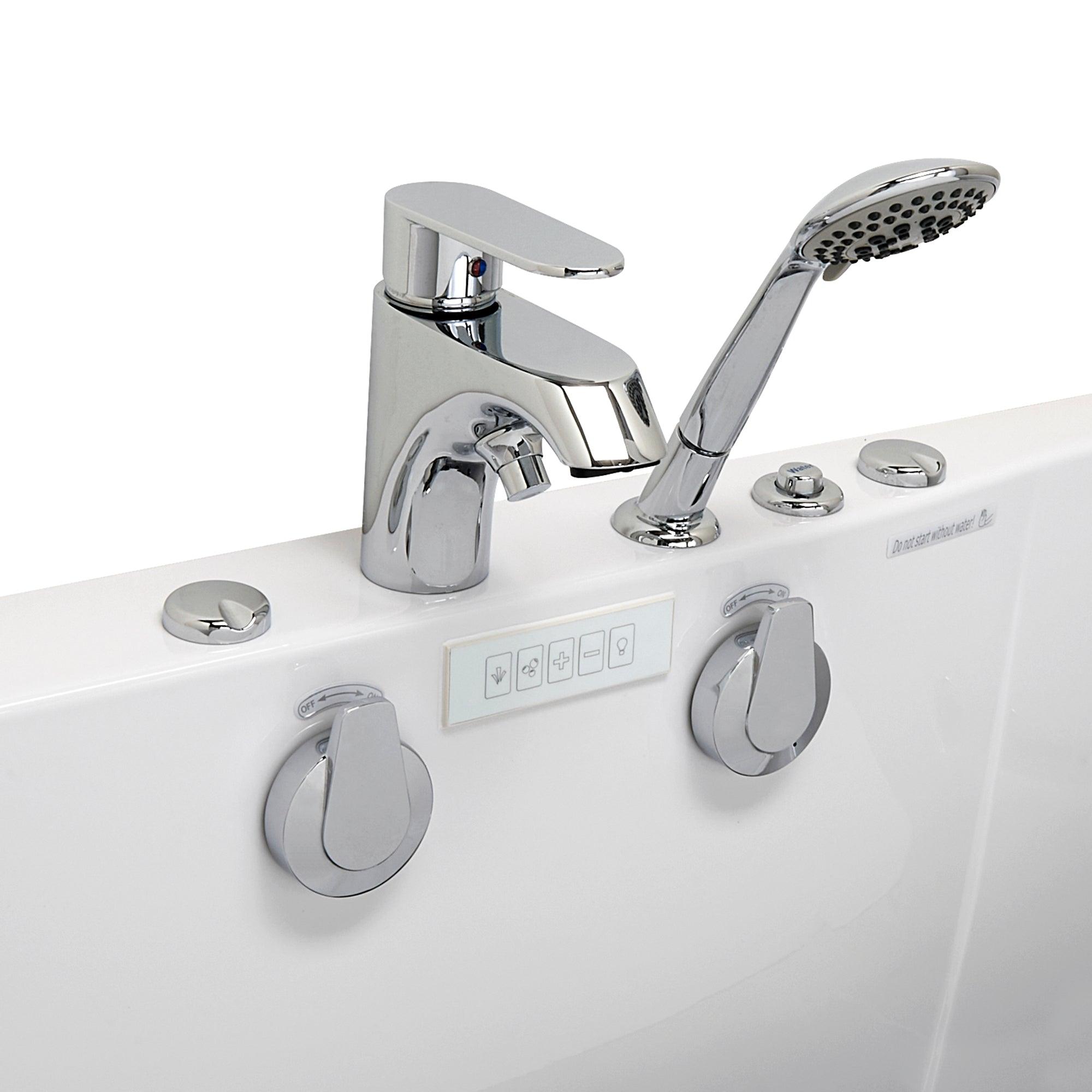 Ella Companion Two Seat Tub, Air + Hydro + Independent Foot Massage 32″x60″ - Bathroom Design Center