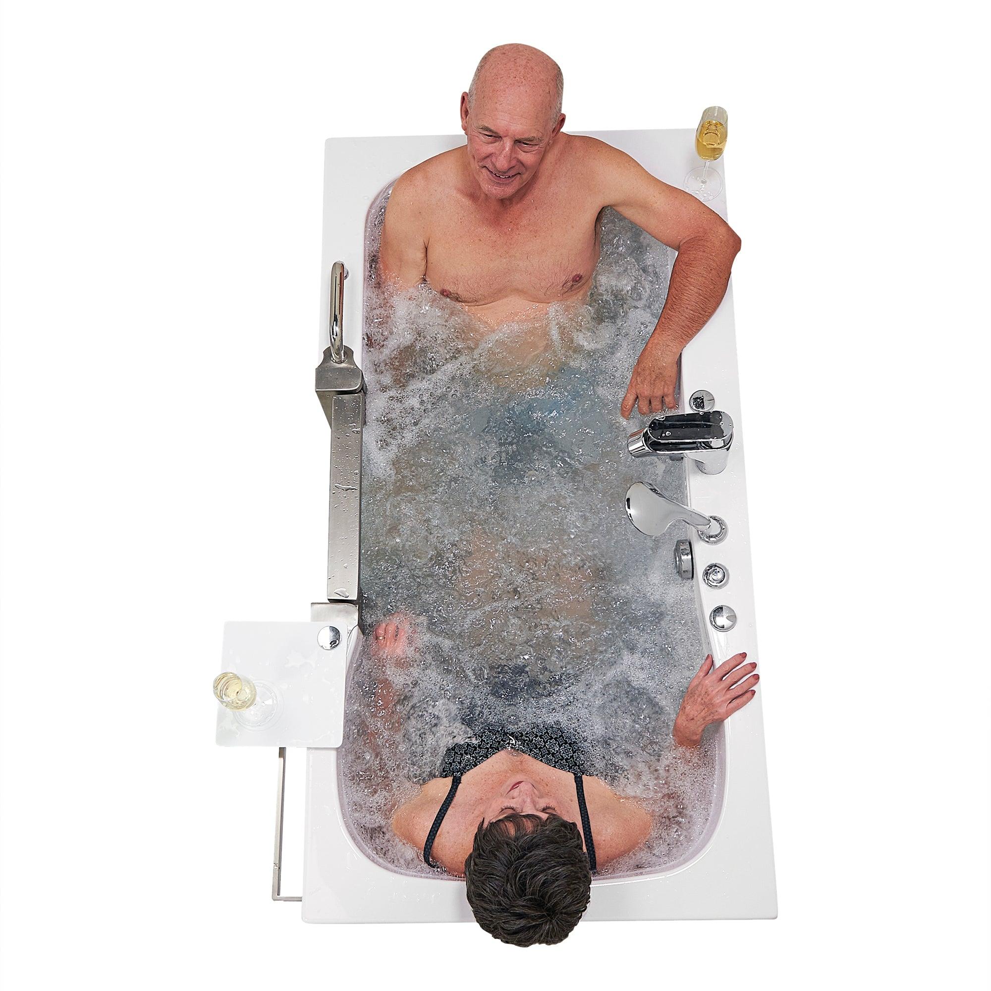 Ella Companion Two Seat Tub, Air + Hydro + Independent Foot Massage 32″x60″ - Bathroom Design Center