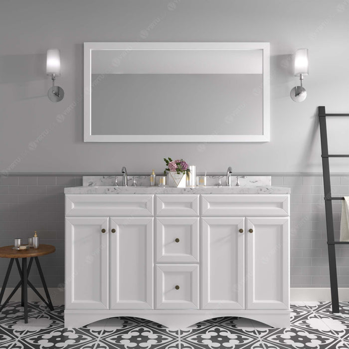 Virtu USA Talisa 60" Double Bath Vanity in White (multiple options)
