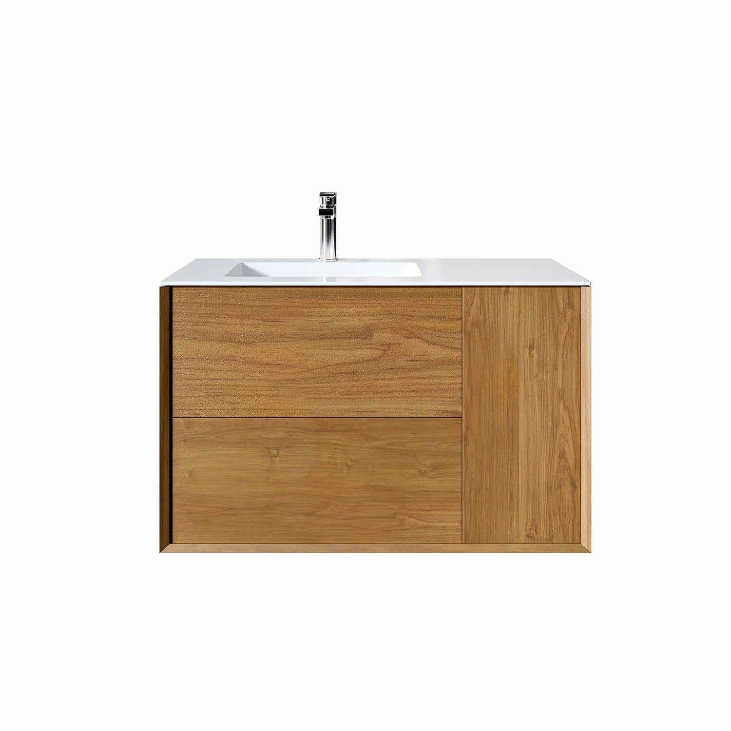 EVIVA Prancer 44 Inch Oak Wall Mount Bathroom Vanity - Bathroom Design Center