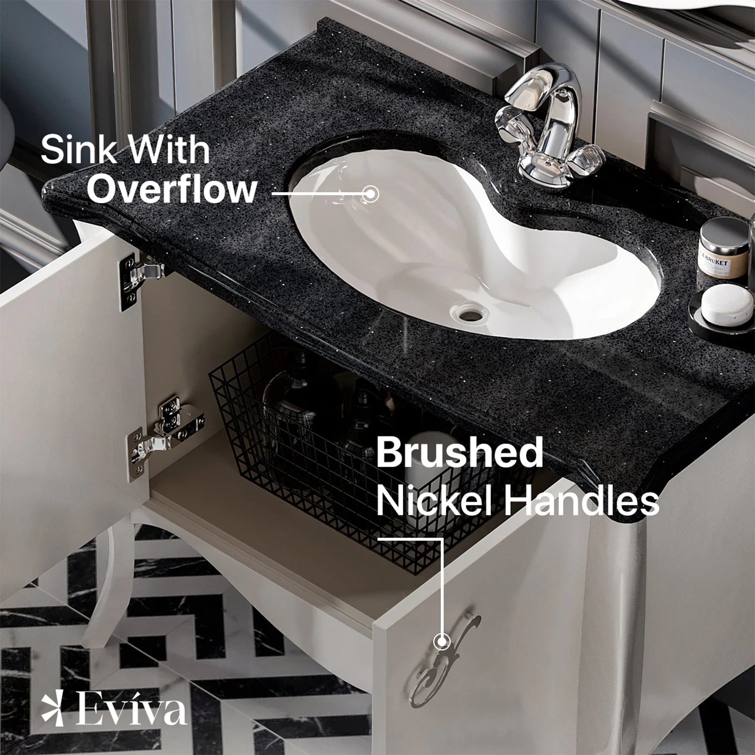 Eviva Ritz 34 Inch Bathroom Vanity - Bathroom Design Center