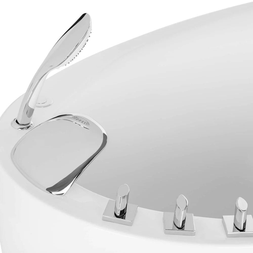 Empava 48 in. Japanese-Style Freestanding Oval Air Massage Tub - Bathroom Design Center