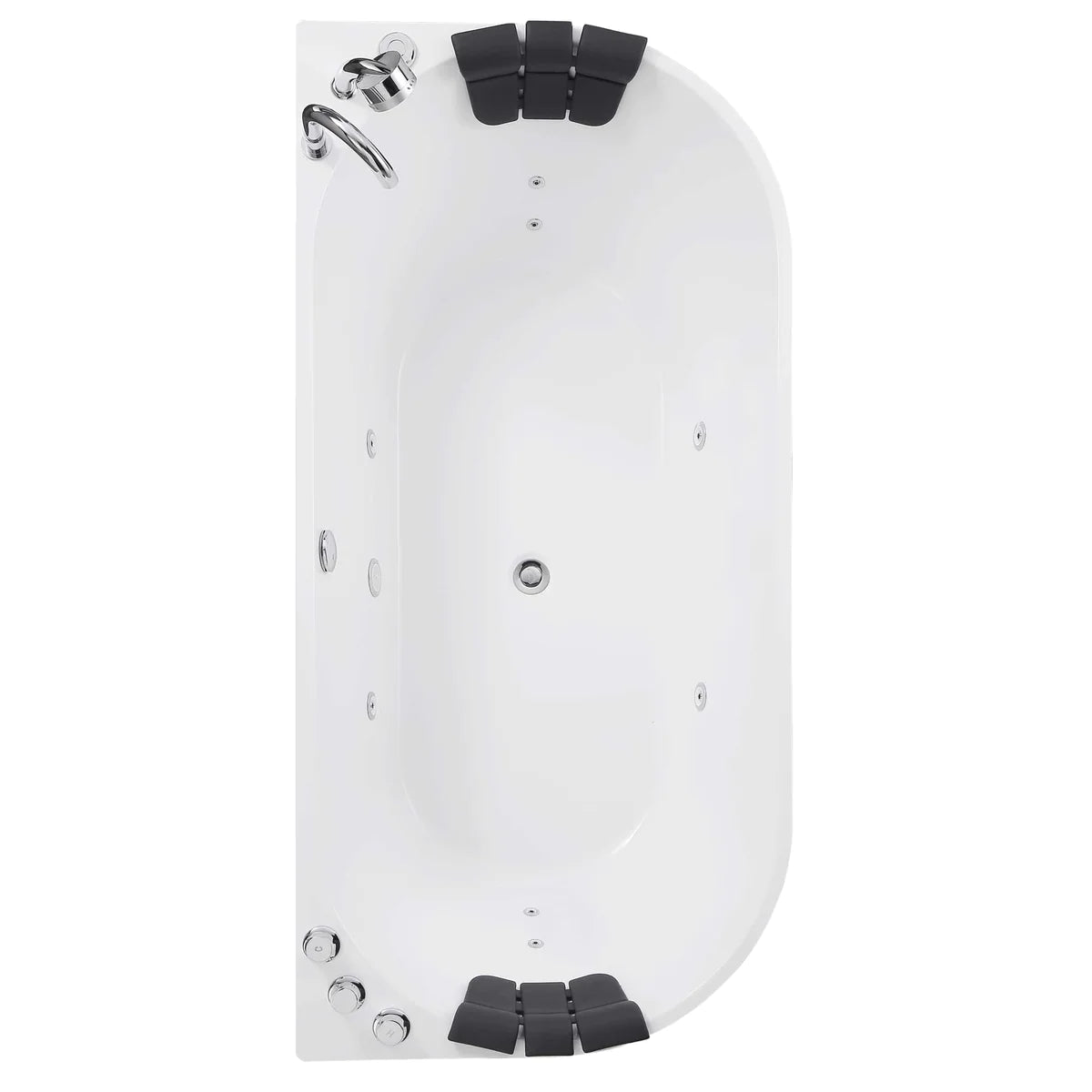 Empava 59AIS06 59" Whirlpool Acrylic Alcove Hydromassage Bathtub - Bathroom Design Center
