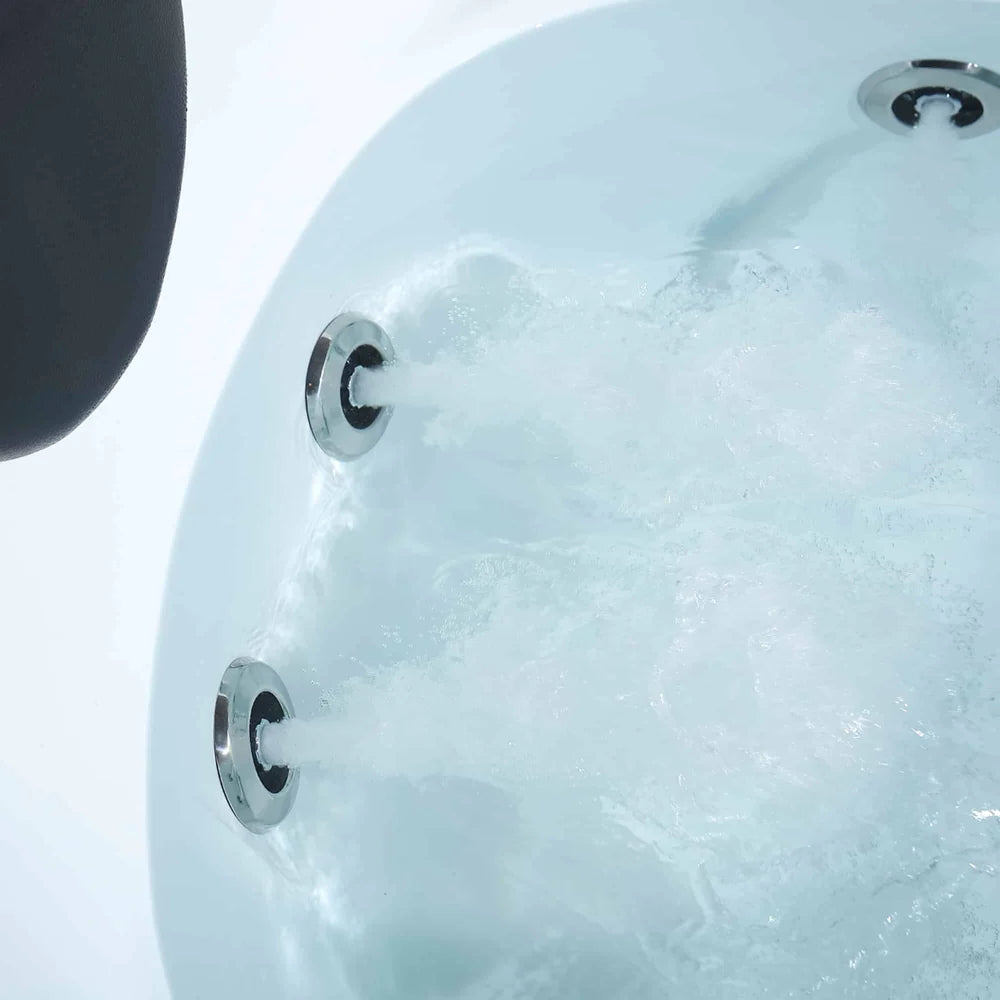 Empava 59 in. Japanese Style Round Whirlpool Acrylic Hydromassage Round Tub - Bathroom Design Center