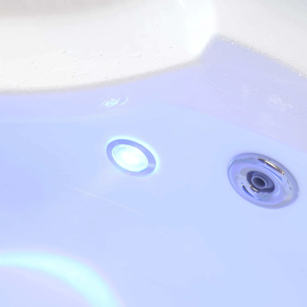 Empava 59 in. Whirlpool Corner Bathtub With Thermostat and Chromatherapy - Bathroom Design Center