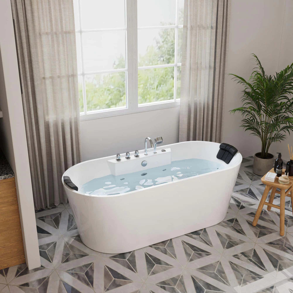 Empava 67AIS01 67" Whirlpool Freestanding Hydromassage Bathtub - Bathroom Design Center