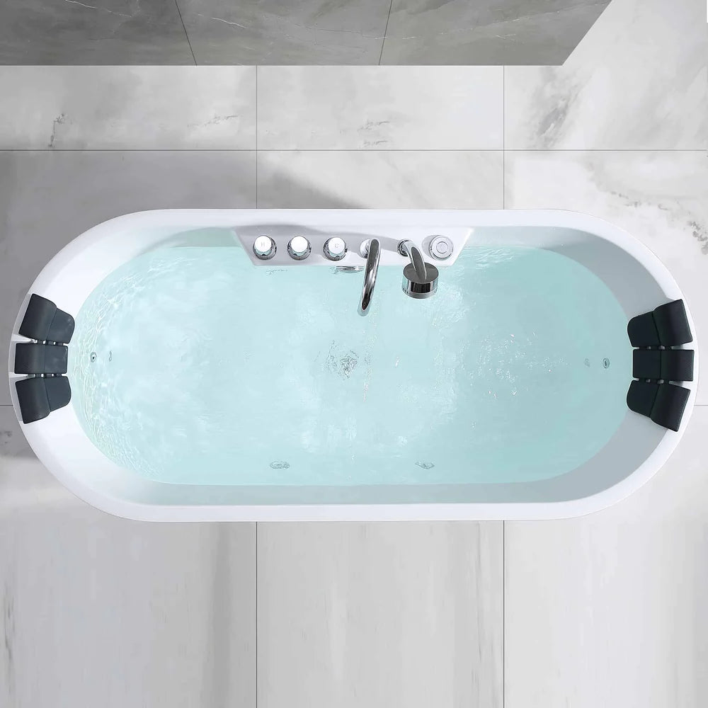 Empava 67AIS01 67" Whirlpool Freestanding Hydromassage Bathtub - Bathroom Design Center
