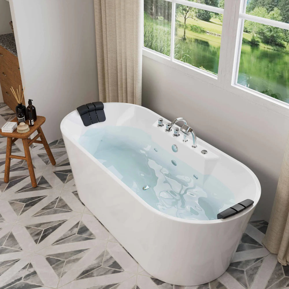 Empava 67AIS01 67" Whirlpool Freestanding Hydromassage Bathtub - Bathroom Design Center
