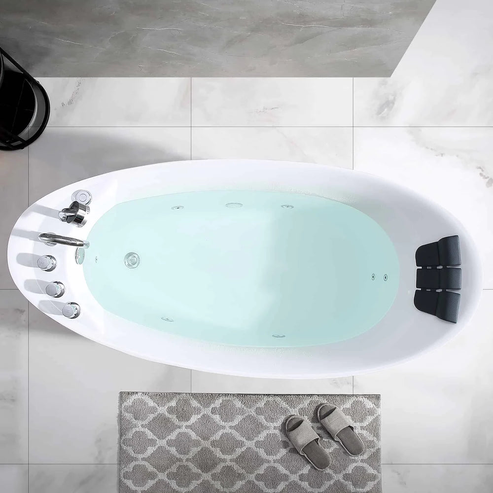 Empava 67AIS02 67" Whirlpool Freestanding Bathtub - Bathroom Design Center