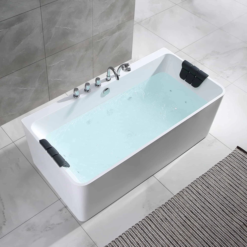 Empava 67AIS03 67" Whirlpool Freestanding Bathtub - Bathroom Design Center