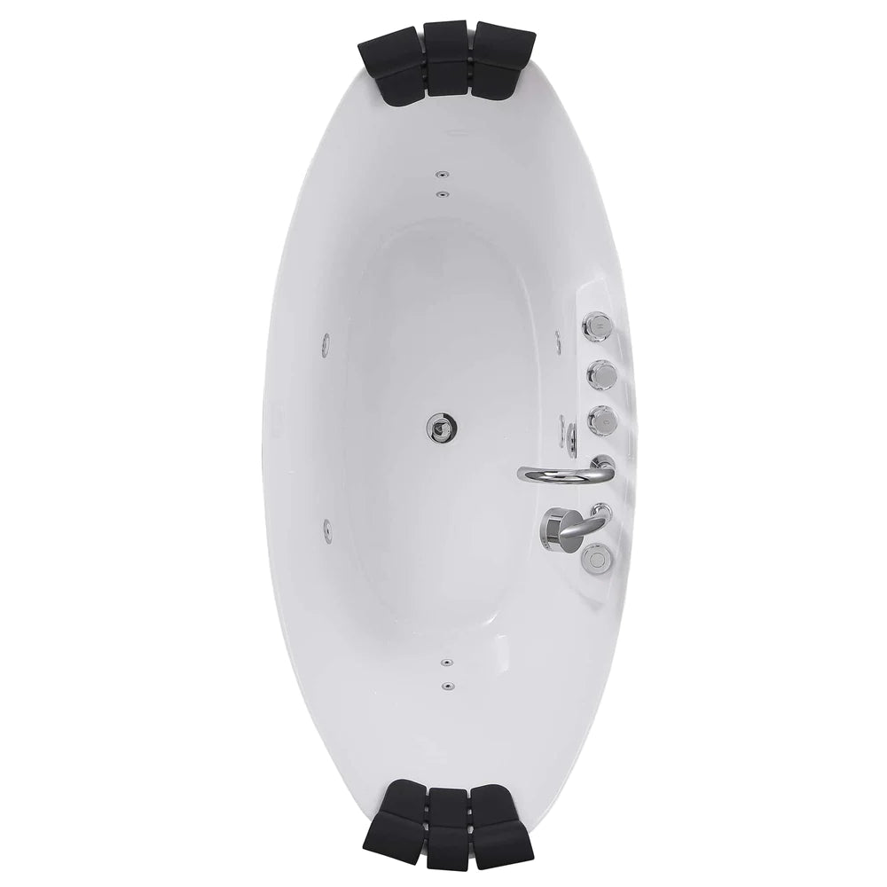 Empava 67AIS10 67" Whirlpool Freestanding Acrylic Bathtub - Bathroom Design Center