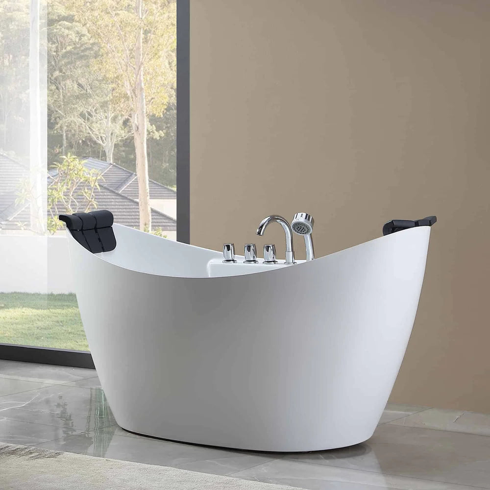 Empava 67AIS10 67" Whirlpool Freestanding Acrylic Bathtub - Bathroom Design Center