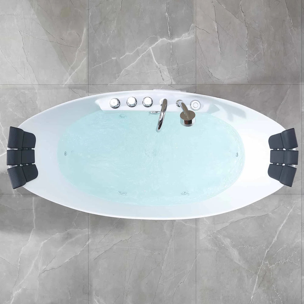 Empava 67AIS10 67" Whirlpool Freestanding Acrylic Bathtub - Bathroom Design Center