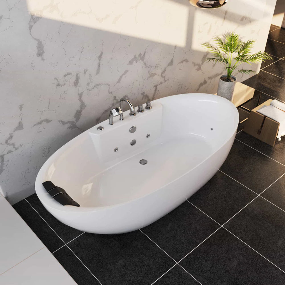 Empava 67AIS13 67" Whirlpool Freestanding Acrylic Bathtub - Bathroom Design Center