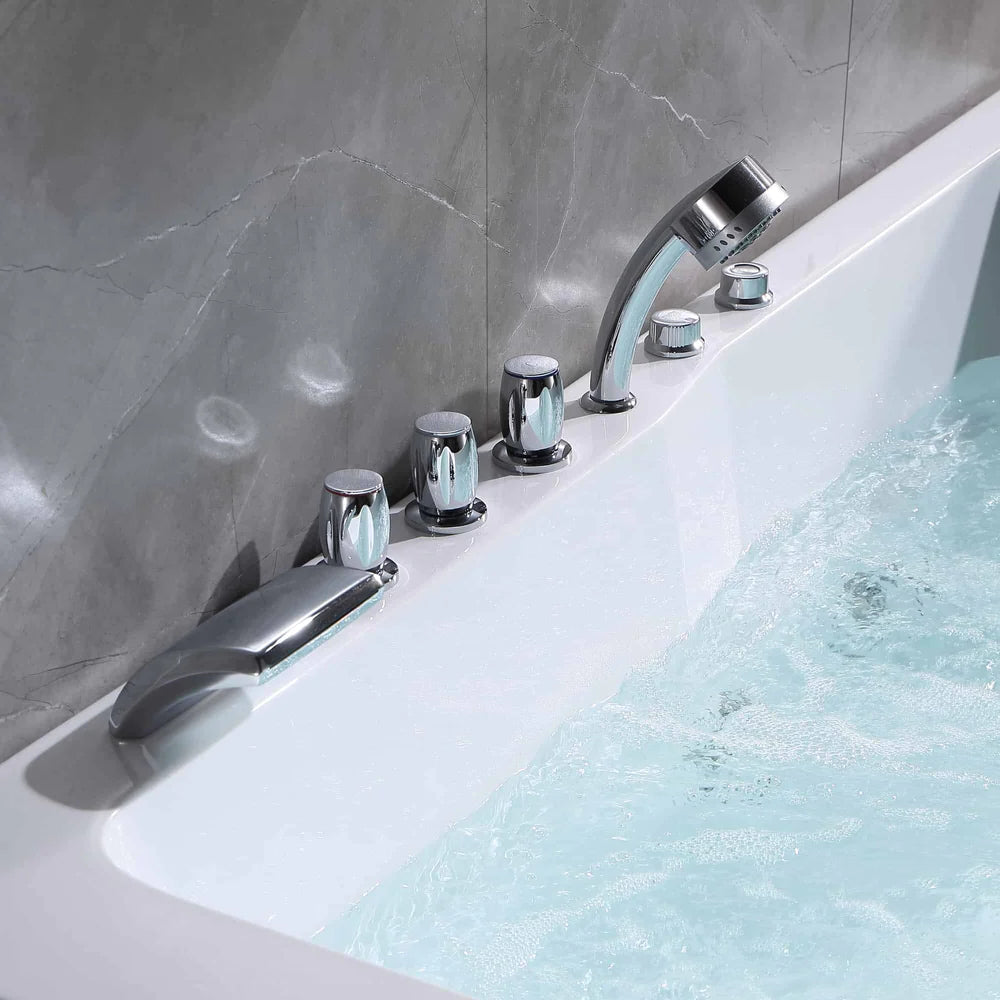 Empava 71" Alcove Whirlpool Luxury 2-Person Hydromassage Tub - Bathroom Design Center